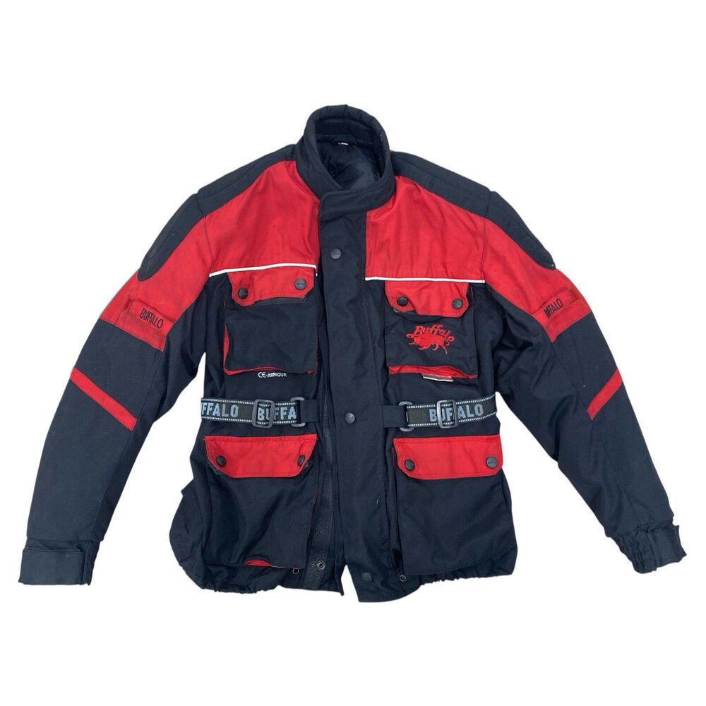 Buffalo Motorcycle Jacket  Size S Black & Red Limited JAPAN with Inserts